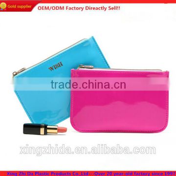 High quality Customized Patent leather cosmetic bag