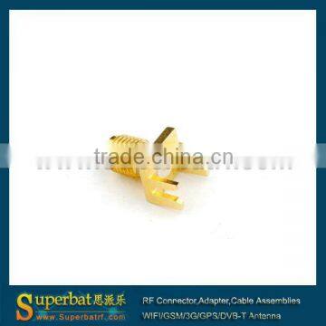 SMA End Launch Jack PCB Mount tab terminal sma fiber optic connector