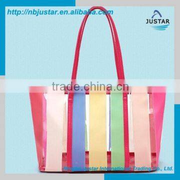 JST Fashion Design New Product Waterproof PU Ladies Beach Bag 2016