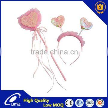 Newest Cute Princess Headband with Magic Wand for Girls Party