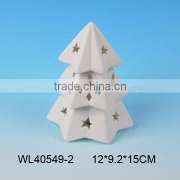 White unique ceramic christmas tree decoration with led light                        
                                                                                Supplier's Choice