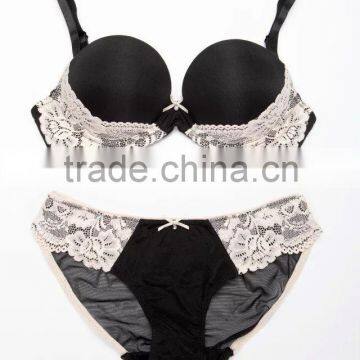 2016 new design european demi bra and brief(8235-9390)