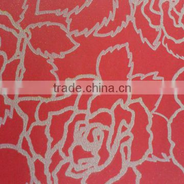 non-woven wallpaper red rose manufacture in Foshan Guangdong China