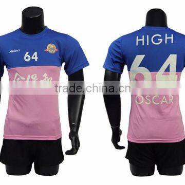 Wholesale silk painting logo soccer team jersey