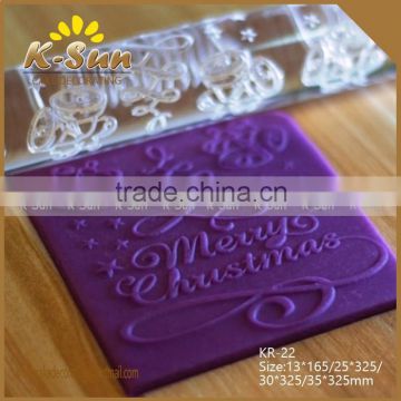 K-sun MOQ 10pcs fondant cake qualified logo brand impression rolling pin