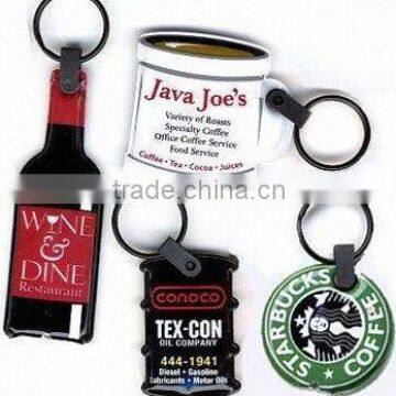 Wholesale custom PVC keychains key ring light