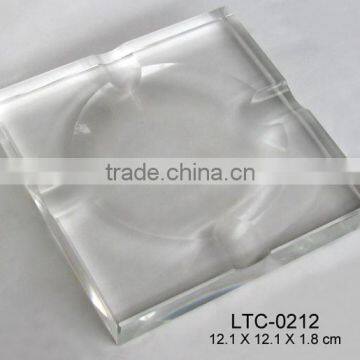 Square shape large cigar crystal ashtray