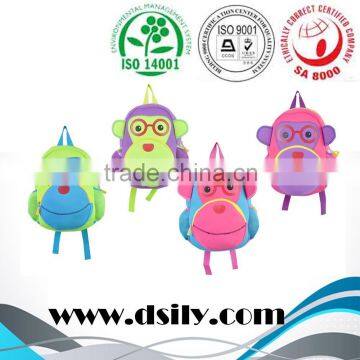 Cute Monkey Pattem Neoprene Mini Backpack