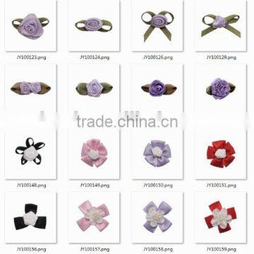 Hottest Well Design Purple Delicacy Rose Shape Dress Decorated Satin Flower photo-5