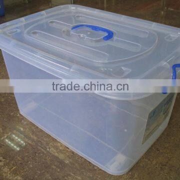 74L plastic storage container storage box with wheels