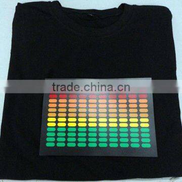 High luminescence efficiency EL qualizer t-shirt