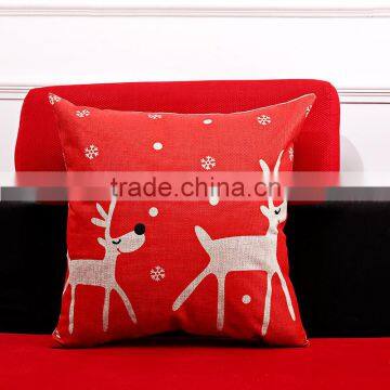 2016 Newest Design Linen Cotton Christmas Gift Cushion Cover Home Decor Bed Sofa Throw Pillow Case 17.8"x17.8"