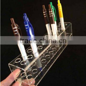 Clear Custom Acrylic Pen Holder Acrylic Desk Pen Display Stand With 3 Tiers photo-3