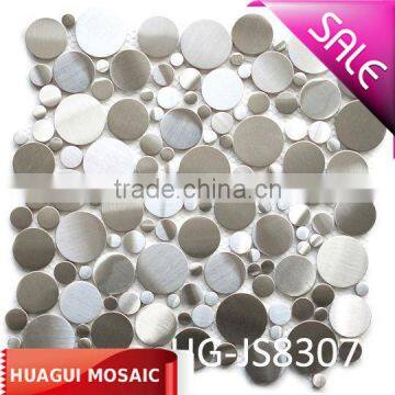 Random Circles Stainless Steel mosaic Tile HG-JS8307