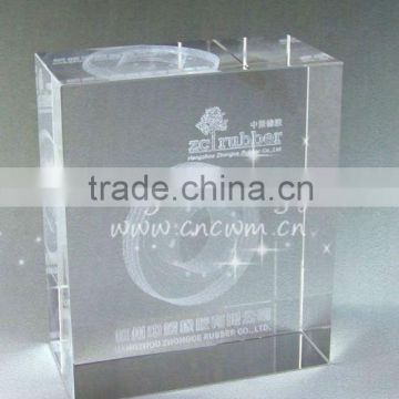 Laser Clear 3D Crystal Cube For Home Decorations