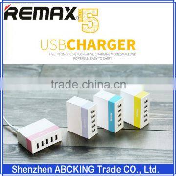 REMAX Ming Series RU-U1 Universal 5 USB Port Charger Station Adapter For Mobile Phone Laptop Tablet