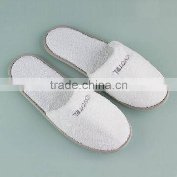 Plush Velour Disposable Hotel Slipper with anti-slip dots Sole