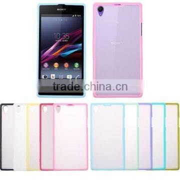 2015 Hot selling 0.3mm tpu transparent cover for Sony xperia z3 compact (full transparent white)