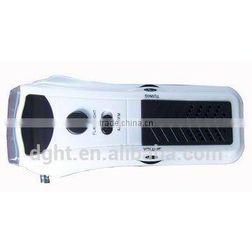 Crank Dynamo LED flashlight radio