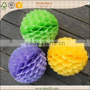 Christmas Decoration Handmade Round Tissue Paper Honeycomb Balls photo-6