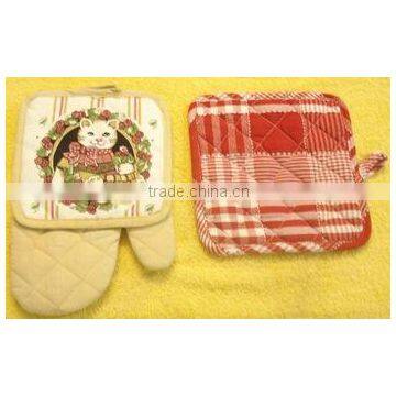 100% Cotton Pot Holder - Hand Glove & Oven Mit