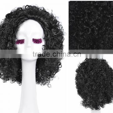 African American Natural Black Wig kinky Afro Curly curls Hair cheap Wigs N510