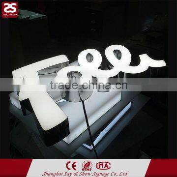 Factory direct sale shop signboard frontlit epoxy resin sign led light letter