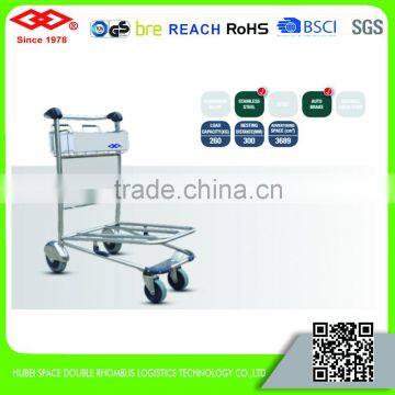 Four wheels heavy duty airport trolley with brake