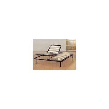 Foldable adjustable wooden slat bed frame