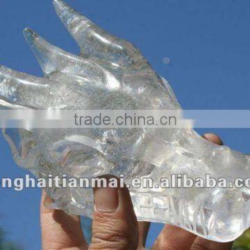 Quartz Natural Smoky Natural Clear Rock Crystal Carved Dragon Crystal Skull Crystal Healing