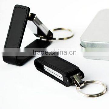 USB 2.0 Interface Type 16gb black leather usb flash drive, usb leather, promotion usb flash drive leather