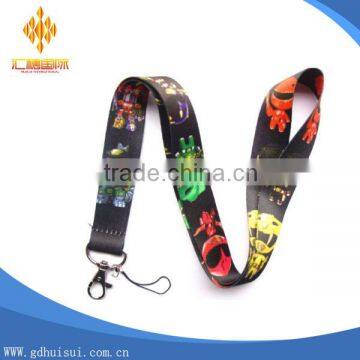 Single-face dye sublimation satin polyester lanyard