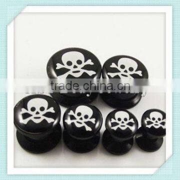 cheap SKULL ear gauge plugs
