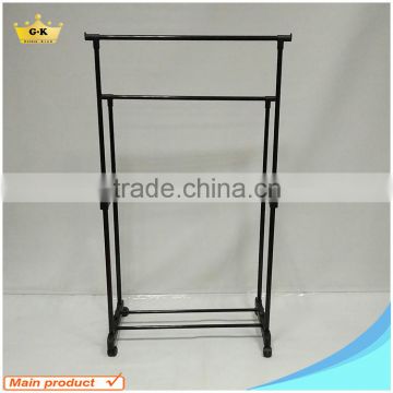 Cheap Metal Double Rail Cloth Drying Garment Rack Made in China Shenzhen Factory