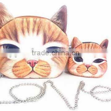 Wholesale 3D Animal Cat Face Chain Shoulder Bag