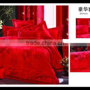 Viscose Cotton Jacquard Fabrics Bright Red photo-6