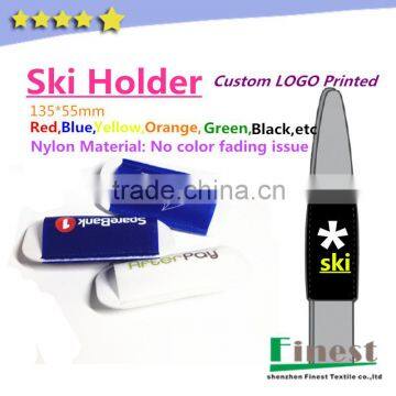 Sleeve style ski holder with base protection for nordic racing skis