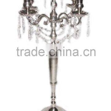 Decorated silver candelabra