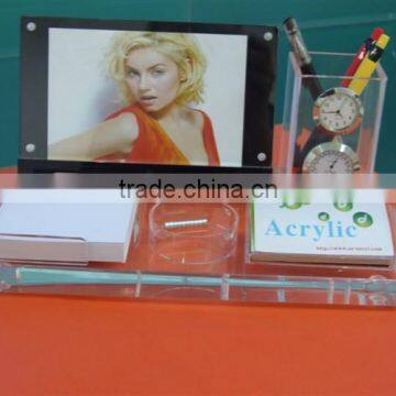 Clear Acrylic Desktop Calendar Tent Card Stand Holder photo-4