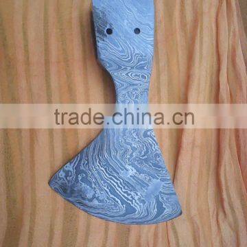 Handmade damascus axe head