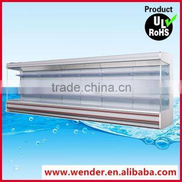 10Meter Hot sale open front supermarket soft drink display refrigerator