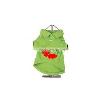 Stylish Logo Imprinted Polo Dog Shirt Parrot Green Dog Clothes