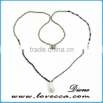 Woman bead fashion jewelry top quality gemstone tassl seed bead jewelry