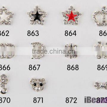 hot sale 3d nail alloy nail metallic studs bow with many designs