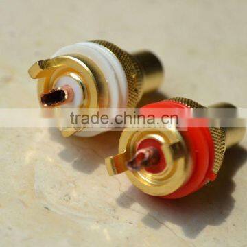 Chassis DAC Audio Terminal Copper 2x RCA Alluvial Gold Pre-amplifier Signal