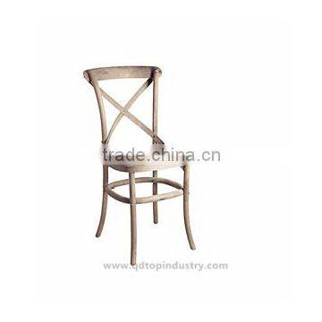 Oak Burnt Rattan Seat Cross Back Chair