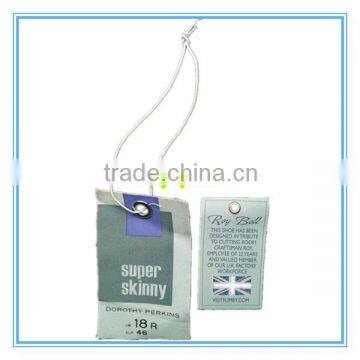 2014 new design custom clothes paper hang tag