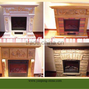 indoor freestanding fireplace mantel