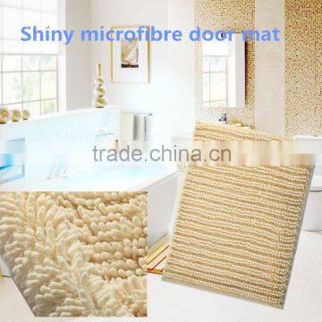 Shiny chenille bath mat,super soft microfibre door mat