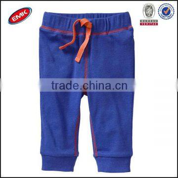 cotton plain child pants with drawstring from China